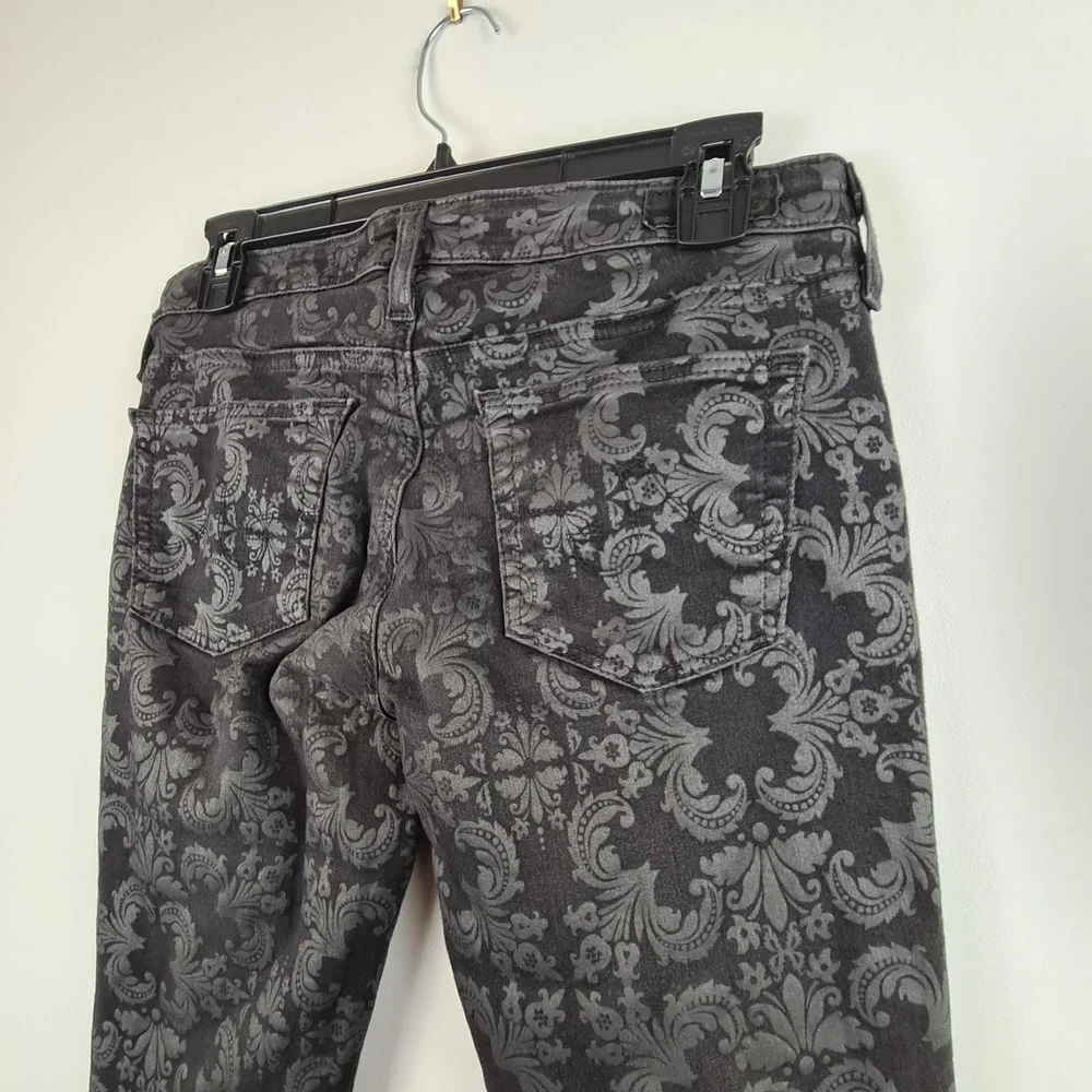 AG Adriano Goldschmie Womens 28R The Legging Ankle‎ Brocade Velvet Jeans Pants